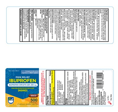 600r Rite Aid Ibuprofen 200mg Caplet(brown) Bottle Label 500s